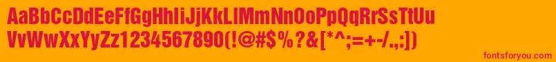 Bastionkontrastaltc Font – Red Fonts on Orange Background