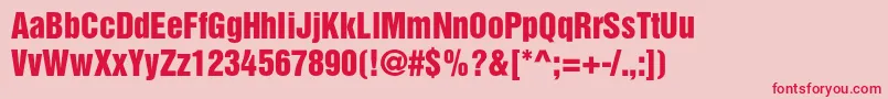 Bastionkontrastaltc Font – Red Fonts on Pink Background