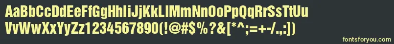Bastionkontrastaltc Font – Yellow Fonts on Black Background
