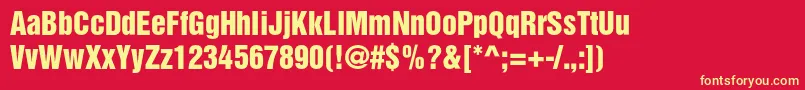 Bastionkontrastaltc Font – Yellow Fonts on Red Background