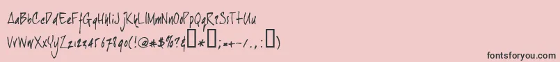 Joehand Font – Black Fonts on Pink Background