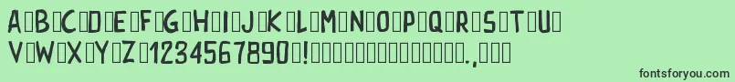 Pwrectangle Font – Black Fonts on Green Background