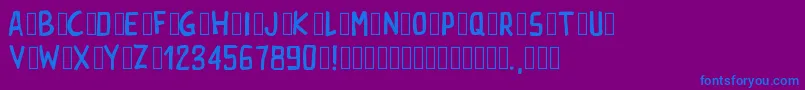 Pwrectangle Font – Blue Fonts on Purple Background