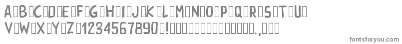 Pwrectangle-fontti – harmaat kirjasimet valkoisella taustalla