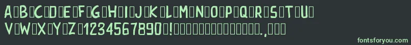 Pwrectangle Font – Green Fonts on Black Background