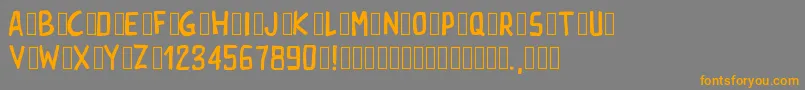 Pwrectangle-Schriftart – Orangefarbene Schriften auf grauem Hintergrund