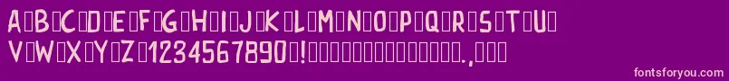 Pwrectangle Font – Pink Fonts on Purple Background