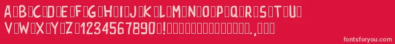 Pwrectangle Font – Pink Fonts on Red Background