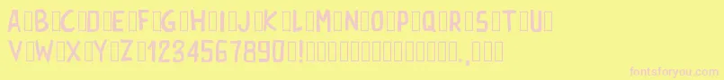 Pwrectangle Font – Pink Fonts on Yellow Background