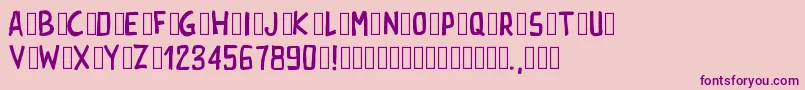 Pwrectangle Font – Purple Fonts on Pink Background