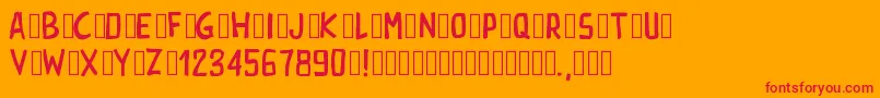 Pwrectangle Font – Red Fonts on Orange Background