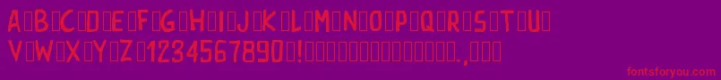 Pwrectangle Font – Red Fonts on Purple Background