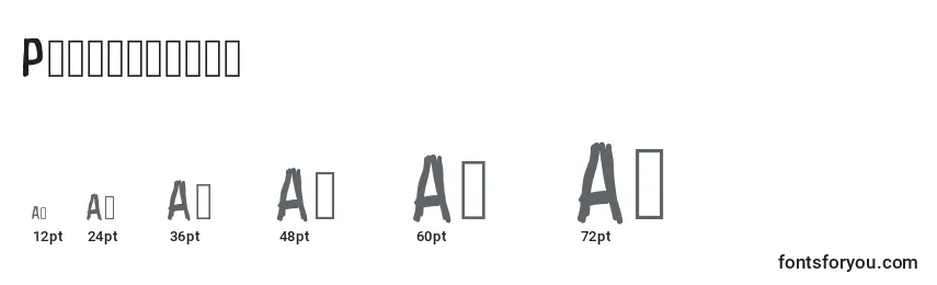 Размеры шрифта Pwrectangle