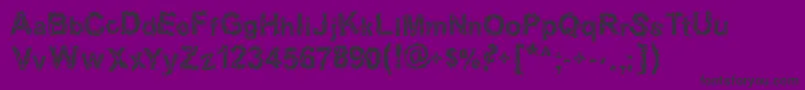 Czcionka Halebopp – czarne czcionki na fioletowym tle
