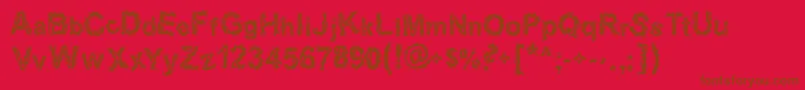 Halebopp-Schriftart – Braune Schriften auf rotem Hintergrund