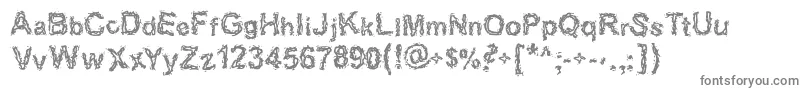フォントHalebopp – 白い背景に灰色の文字