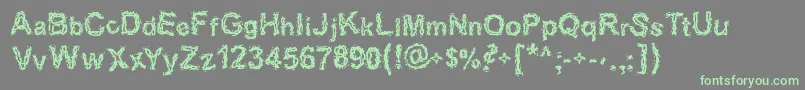 Halebopp Font – Green Fonts on Gray Background