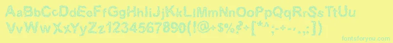 Halebopp Font – Green Fonts on Yellow Background