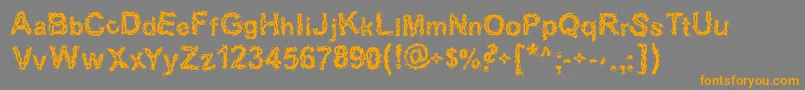 Halebopp Font – Orange Fonts on Gray Background