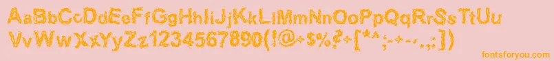Halebopp Font – Orange Fonts on Pink Background