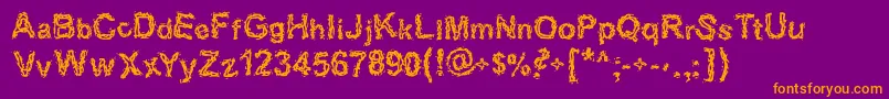 Halebopp Font – Orange Fonts on Purple Background