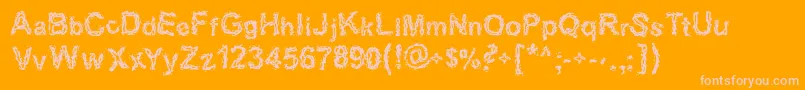 Halebopp Font – Pink Fonts on Orange Background