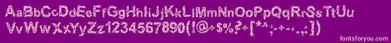 Halebopp Font – Pink Fonts on Purple Background