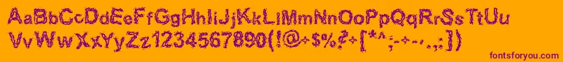 Halebopp Font – Purple Fonts on Orange Background