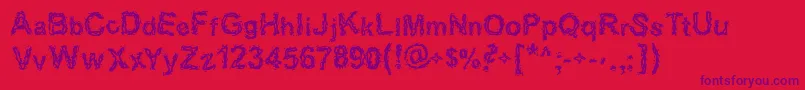 Halebopp Font – Purple Fonts on Red Background