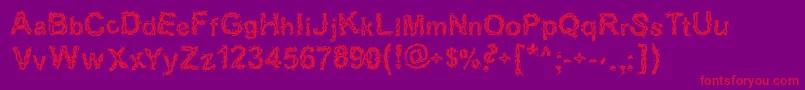 Halebopp Font – Red Fonts on Purple Background