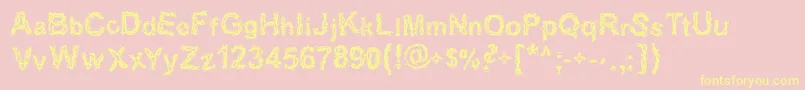 Halebopp Font – Yellow Fonts on Pink Background