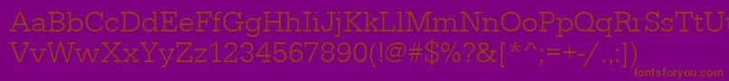 Serifadeelig Font – Brown Fonts on Purple Background