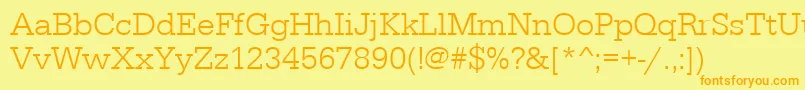 Serifadeelig Font – Orange Fonts on Yellow Background