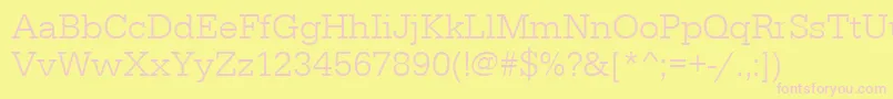 Serifadeelig Font – Pink Fonts on Yellow Background