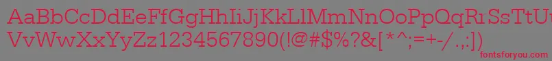Serifadeelig Font – Red Fonts on Gray Background
