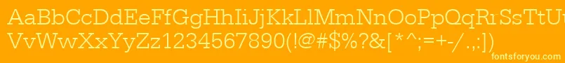 Serifadeelig Font – Yellow Fonts on Orange Background