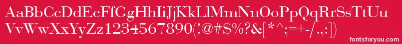 BodoniRecutSsi Font – White Fonts on Red Background