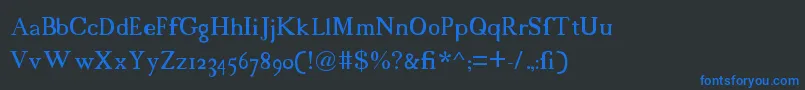 18cents Font – Blue Fonts on Black Background