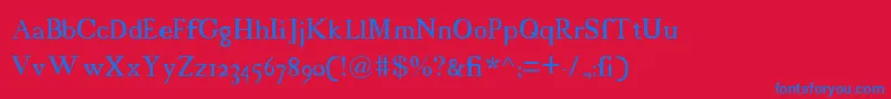 18cents Font – Blue Fonts on Red Background