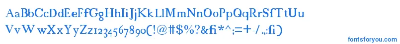 18cents-Schriftart – Blaue Schriften auf weißem Hintergrund