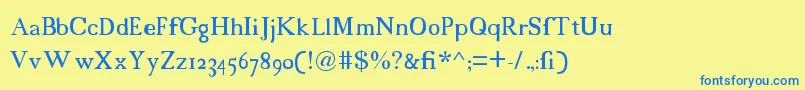 18cents Font – Blue Fonts on Yellow Background