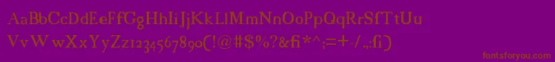 18cents Font – Brown Fonts on Purple Background