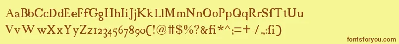 18cents Font – Brown Fonts on Yellow Background