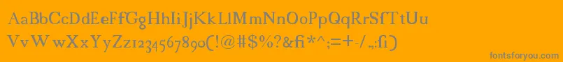 18cents-Schriftart – Graue Schriften auf orangefarbenem Hintergrund