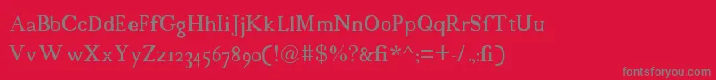 18cents Font – Gray Fonts on Red Background