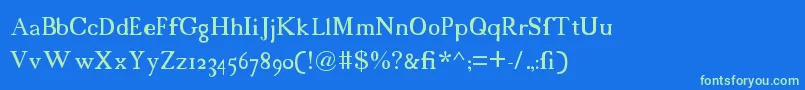 18cents Font – Green Fonts on Blue Background