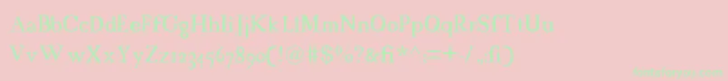 18cents-Schriftart – Grüne Schriften auf rosa Hintergrund