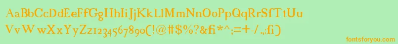 18cents Font – Orange Fonts on Green Background