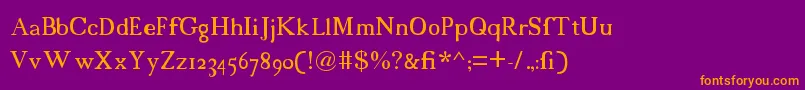 18cents Font – Orange Fonts on Purple Background