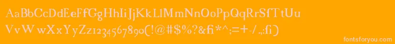 18cents Font – Pink Fonts on Orange Background